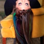 Цветные пряди волос